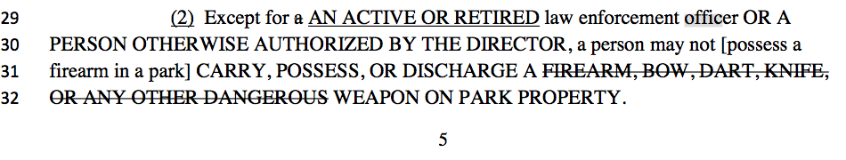 Bill before Crandell amendment