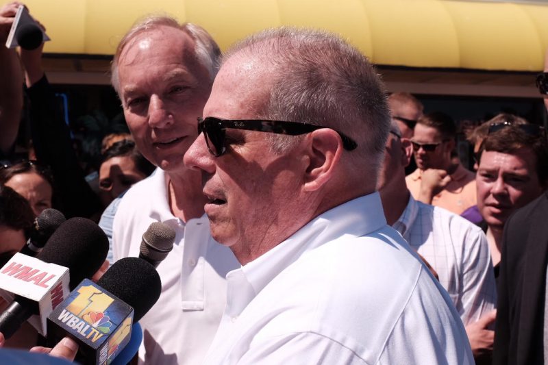 Comptroller Franchot, left, and Gov. Hogan. Photo credit John Patterson.