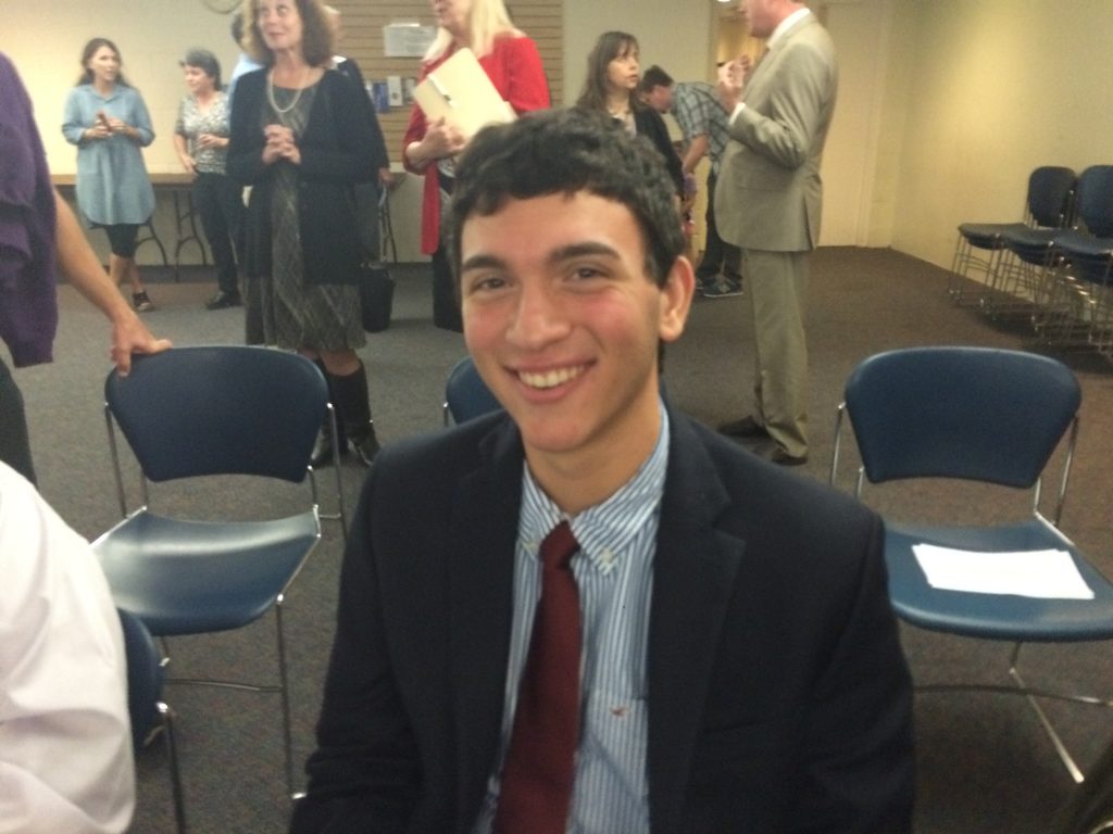 Zach Caplan, student-body president at Towson High